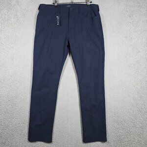 J. Crew Tech Pants Mens Size 33x30 Navy Blue Slim Fit Performance Lightweight